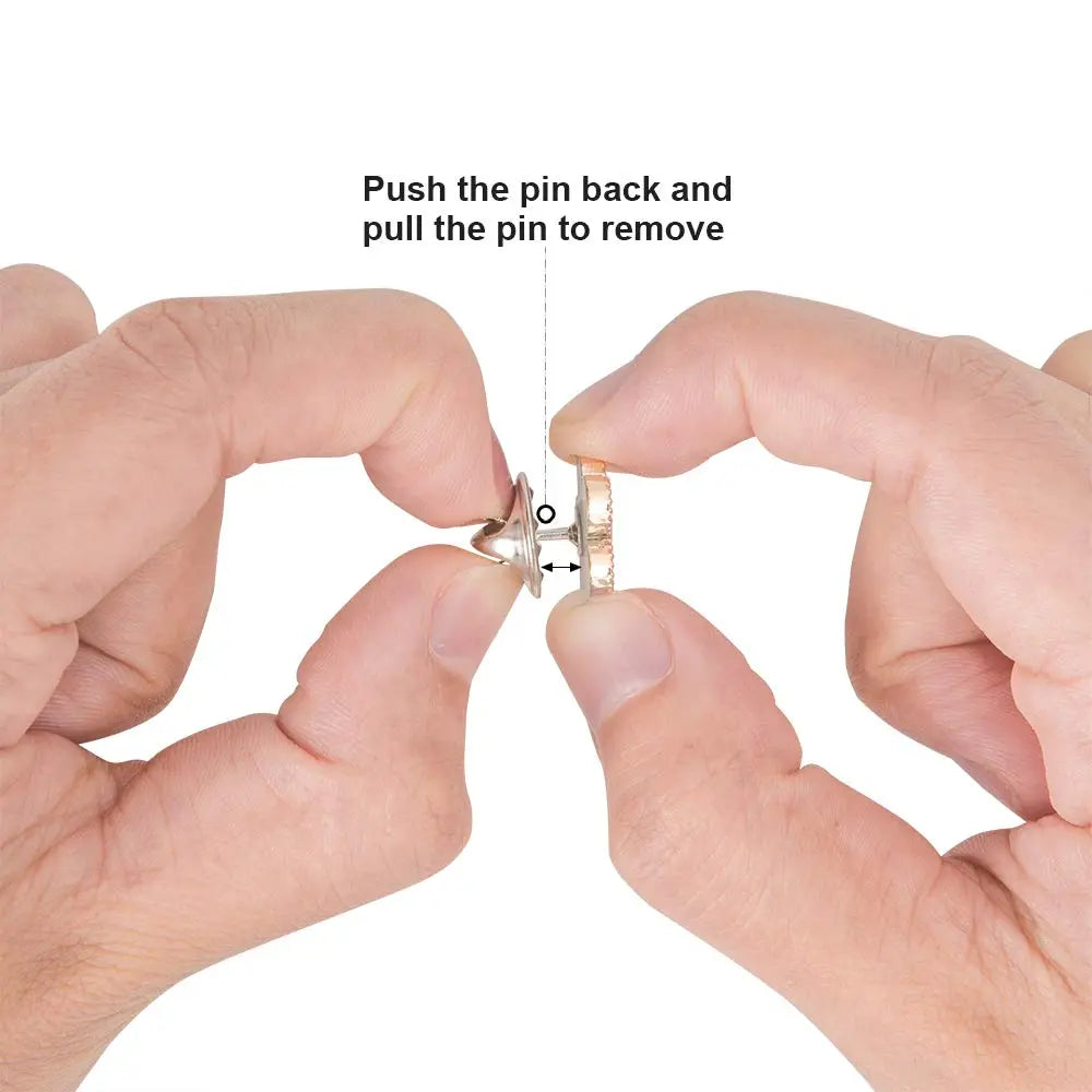 50PCS Metal Locking Pin Backs, Pin Keepers Locking Clasp, Badge Insignia Pin Backs Replacement (Silver)