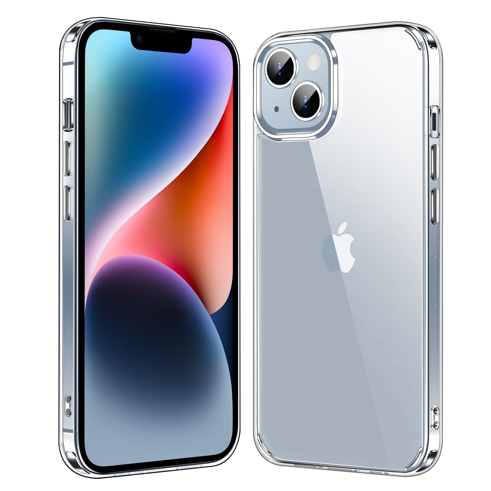 jaroco for iPhone 13 Case 6.1-Inch, Anti-Yellowing Shockproof Phone Bumper Cover, Anti-Scratch Clear