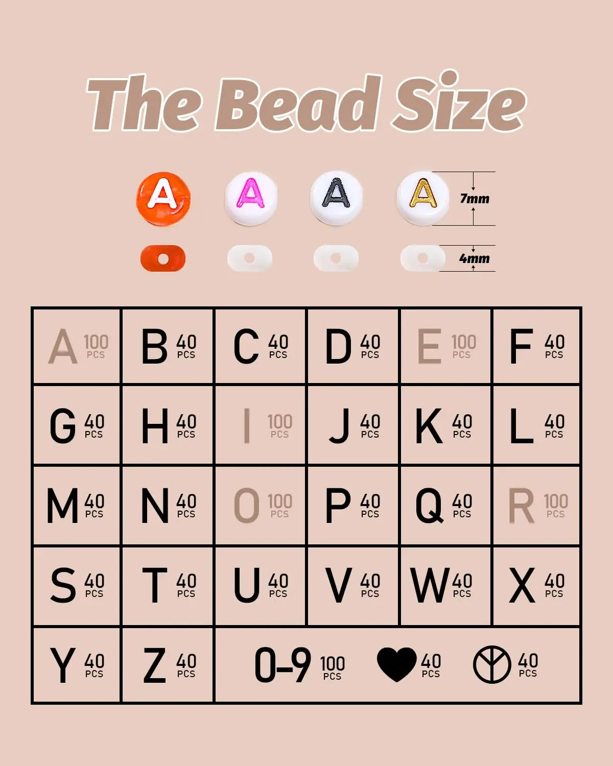 DoDoBeads 1650 Pcs Letter Beads Kit with Extra Vowels and Numbers, Alphabet Beads for Bracelets Making, Perfect for Friendship Bracelets