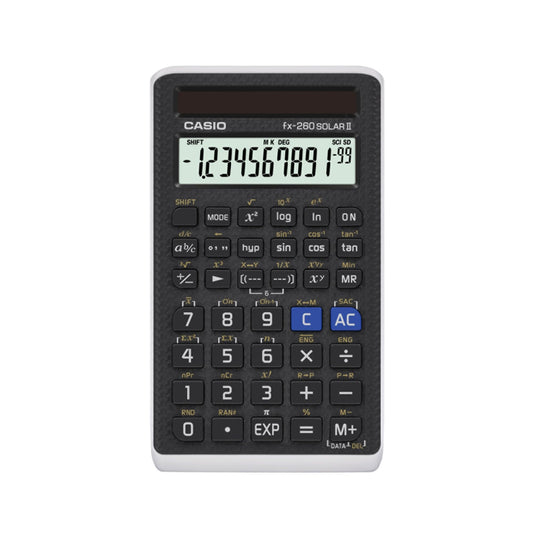 Casio fx-260SOLARII 1-Line Scientific Calculator, Black