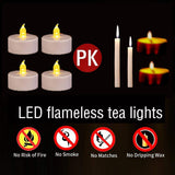 LED Tea Lights Candles- 24PACK Warm Yellow Flameless Candles Realistic and Bright Flickering Long Lasting 200Hours for Holiday Celebration,Party,Home Decoration,Battery Operated