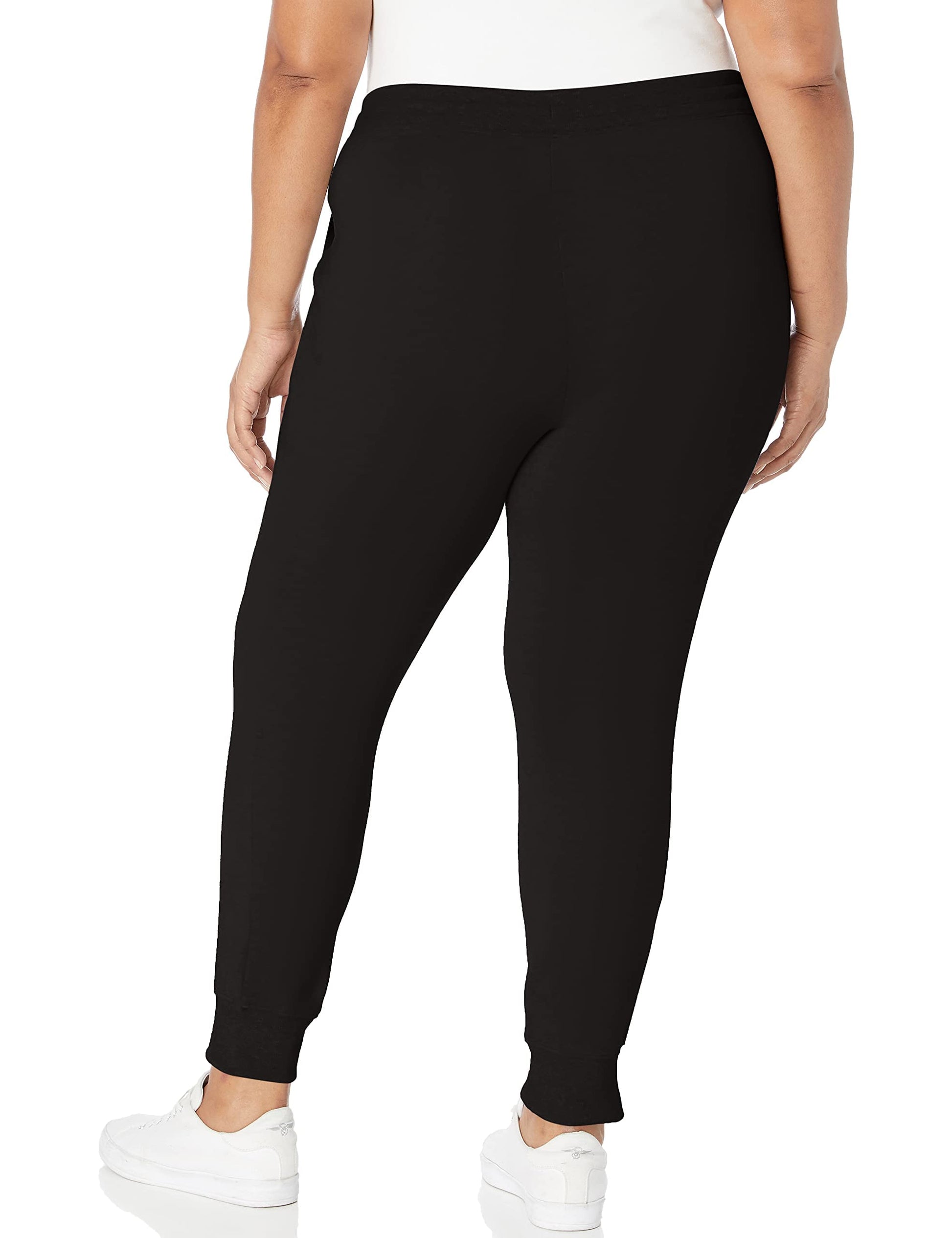 Amazon Essentials Women's Fleece Jogger Sweatpant (Available in Plus Size), Black, Large