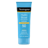 Neutrogena Hydro Boost Moisturizing Water Gel Sunscreen Lotion with Broad Spectrum SPF 50, Water-Resistant & Non-Greasy Hydrating Sunscreen Lotion, Oil-Free, 3 fl. oz, Pack of 3