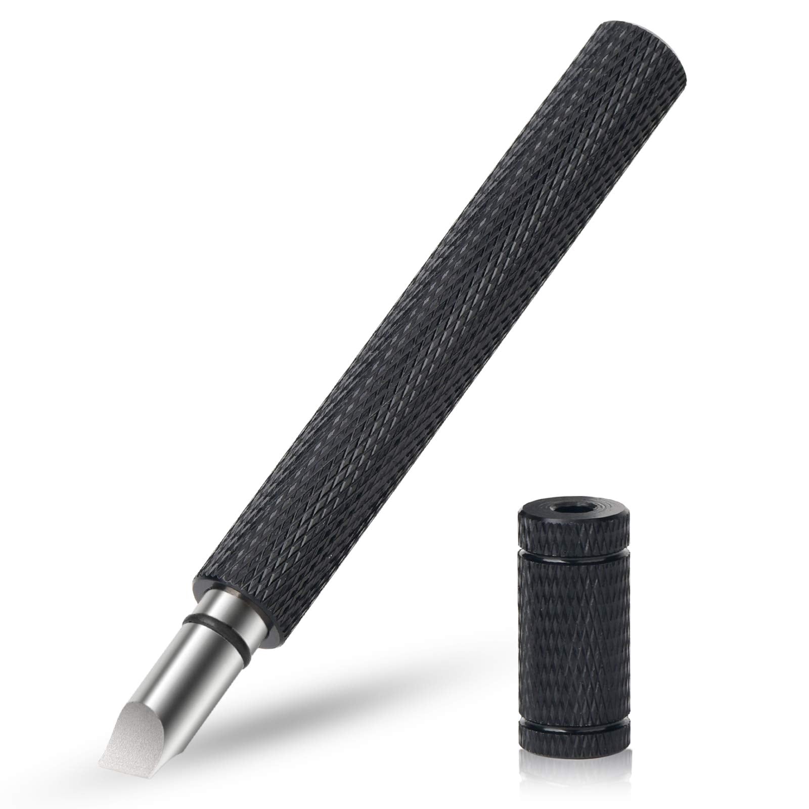 Bulex Golf Club Groove Sharpener, Re-Grooving Tool and Cleaner for Wedges & Irons - Generate Optimal Backspin - Suitable for U & V-Grooves, Black