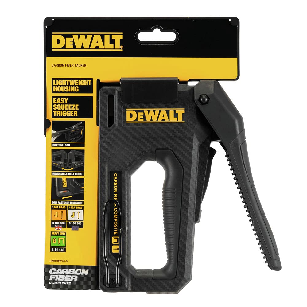 DEWALT Staple Gun, Carbon Fiber Body, 2-in-1 Tacker (DWHT80276)