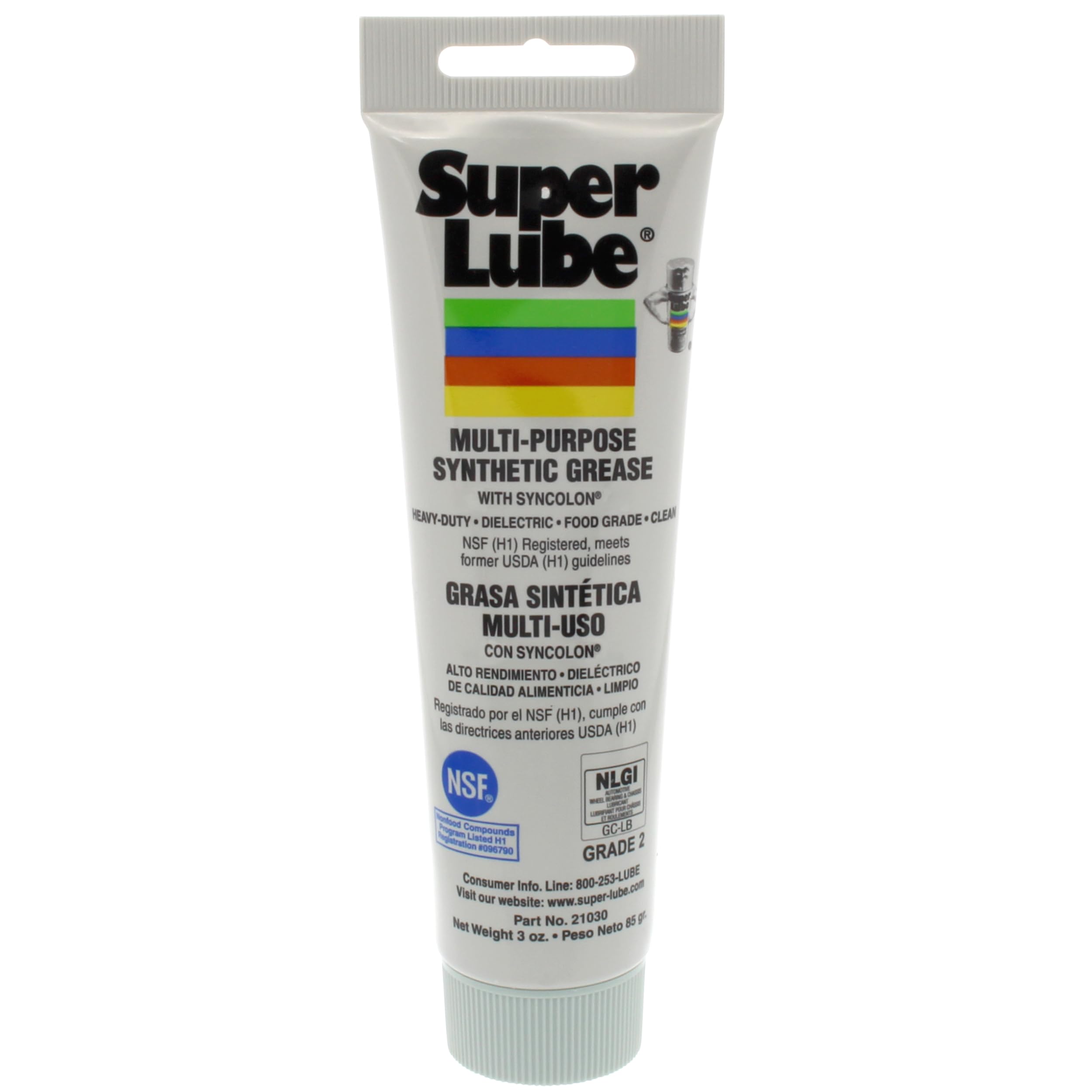 Super Lube-21030 شحم صناعي متعدد الأغراض، 3 أونصة.