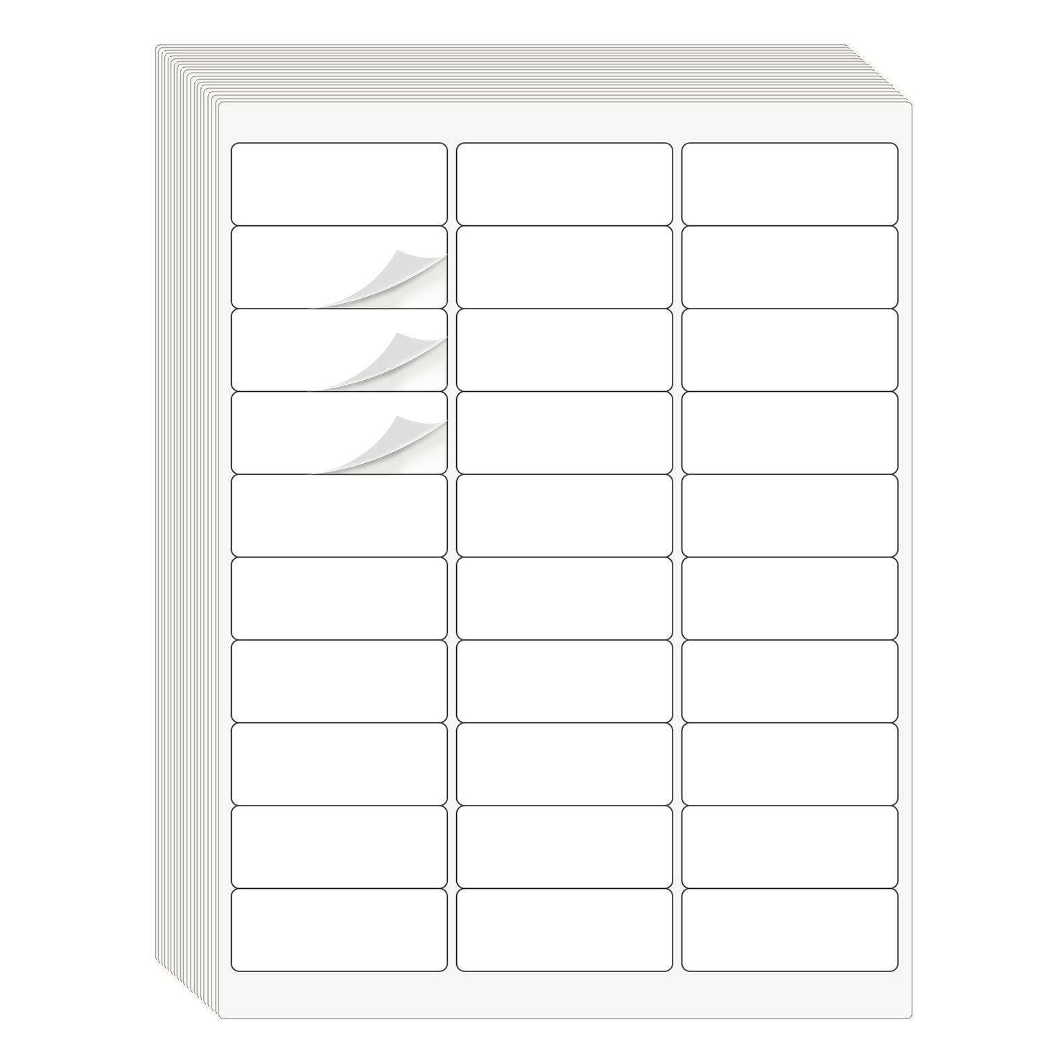 1" x 2-5/8" Address Labels 900 Labels Sticker Paper for Laser/Ink Jet Printer mailing Labels 8.5"ÃÂ11" White 30 per Sheet