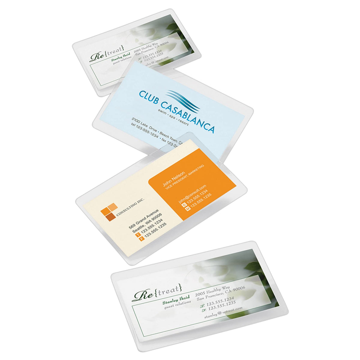 Office Depot Brand Laminating Pouches, Business Card Size, 5 Mil, 2.56" x 3.75", Pack Of 100