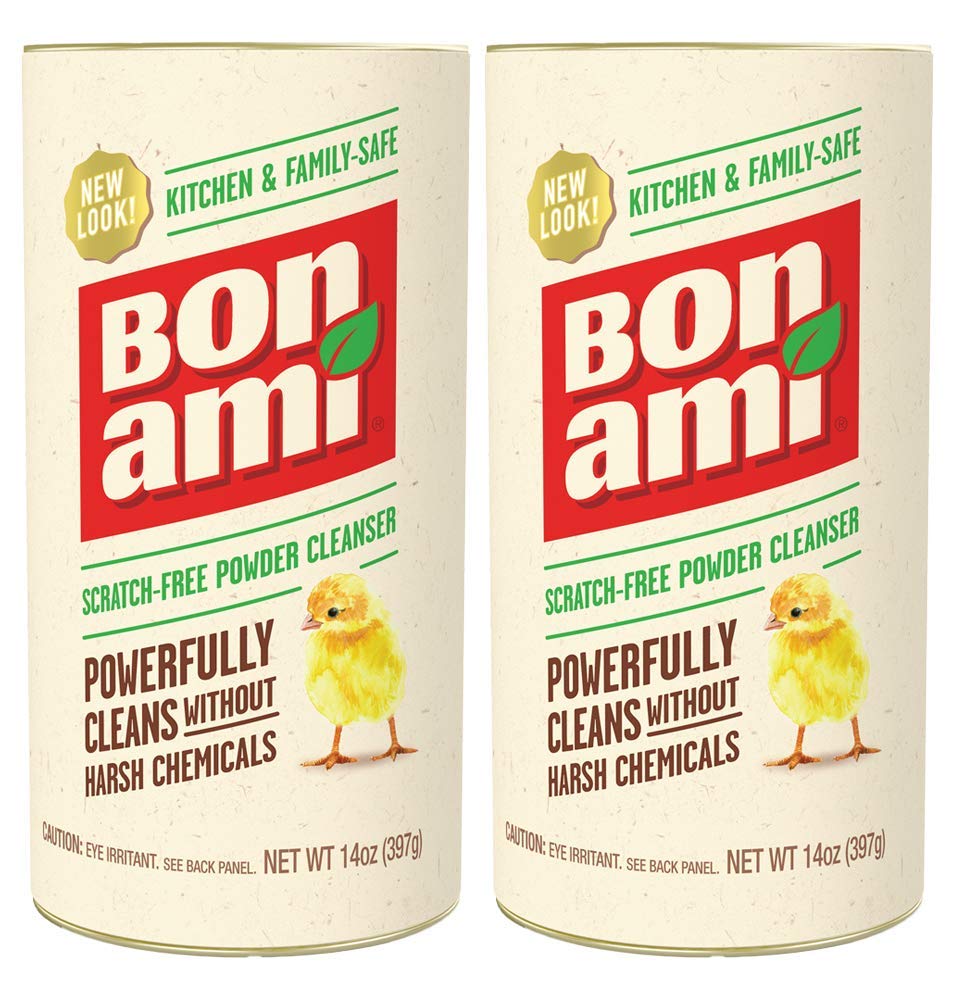 BON AMI Powder Cleanser for Kitchens & Bathrooms - All Types of Surfaces, Cleans Grime & Dirt, Polishes Surfaces, Absorbs Odors (2 Pack)