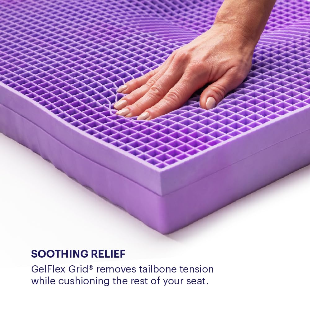 Purple Ultimate Seat Cushion | Pressure Reducing Grid Designed for Ultimate Comfort | Designed for Gaming | Made in The USA