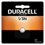 Duracell 1/3N 3V Lithium Battery, 1 Count Pack, Lithium Coin Battery for Digital Cameras, Watches, and more, CR Lithium 3 Volt Cell