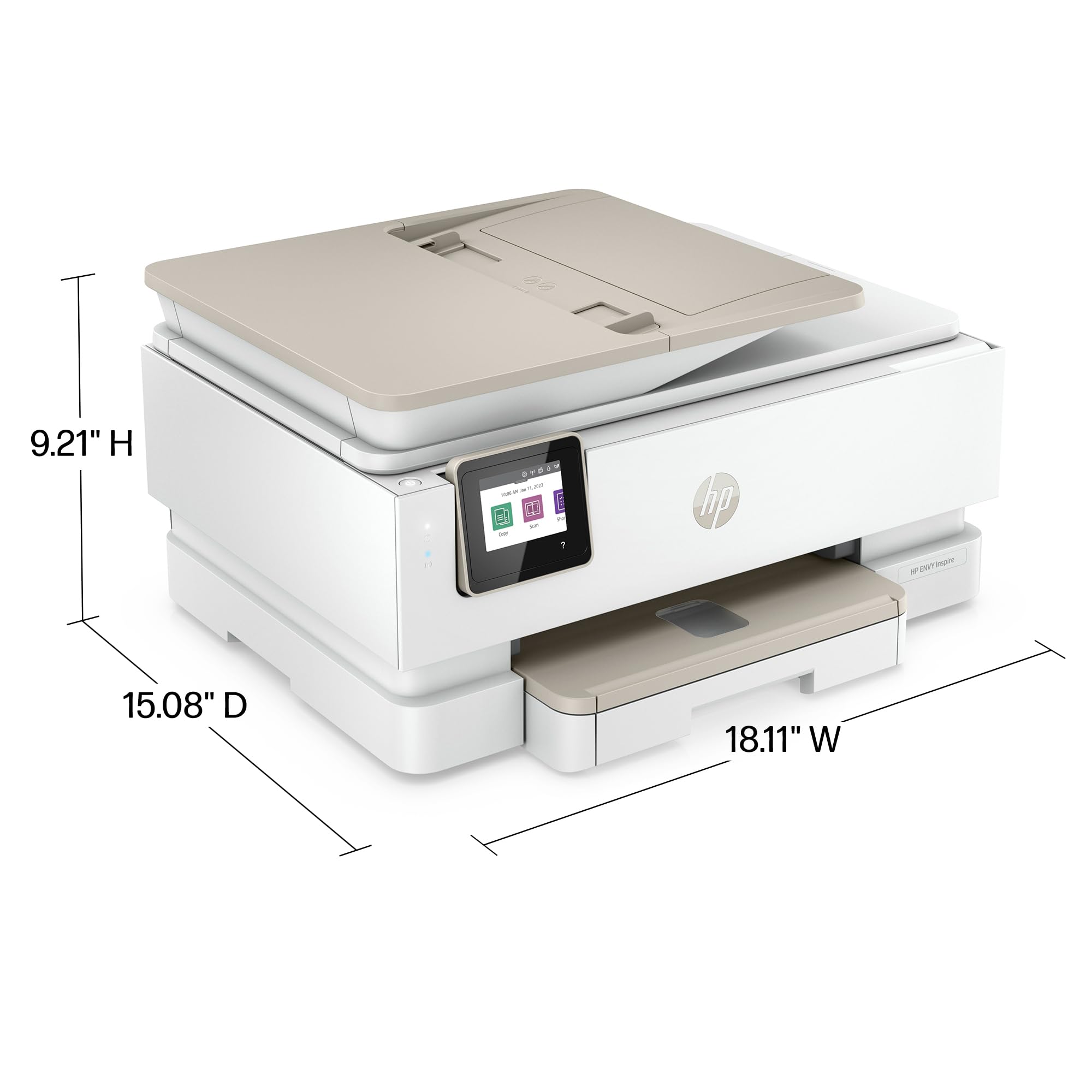 HP ENVY Inspire 7955e Wireless Color Inkjet Printer, Print, scan, copy, Easy setup, Mobile printing, Best-for home, 3 month Instant Ink trial included, White