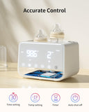 Baby Bottle Warmer, Grownsy 10-in-1 Fast Bottle Warmer Accurate Temp Control, with LCD Display, Timer, Defrost, Sterili-zing, Keep 24H, Double Bottle Warmer for Breastmilk& Formula, Heat Baby Food