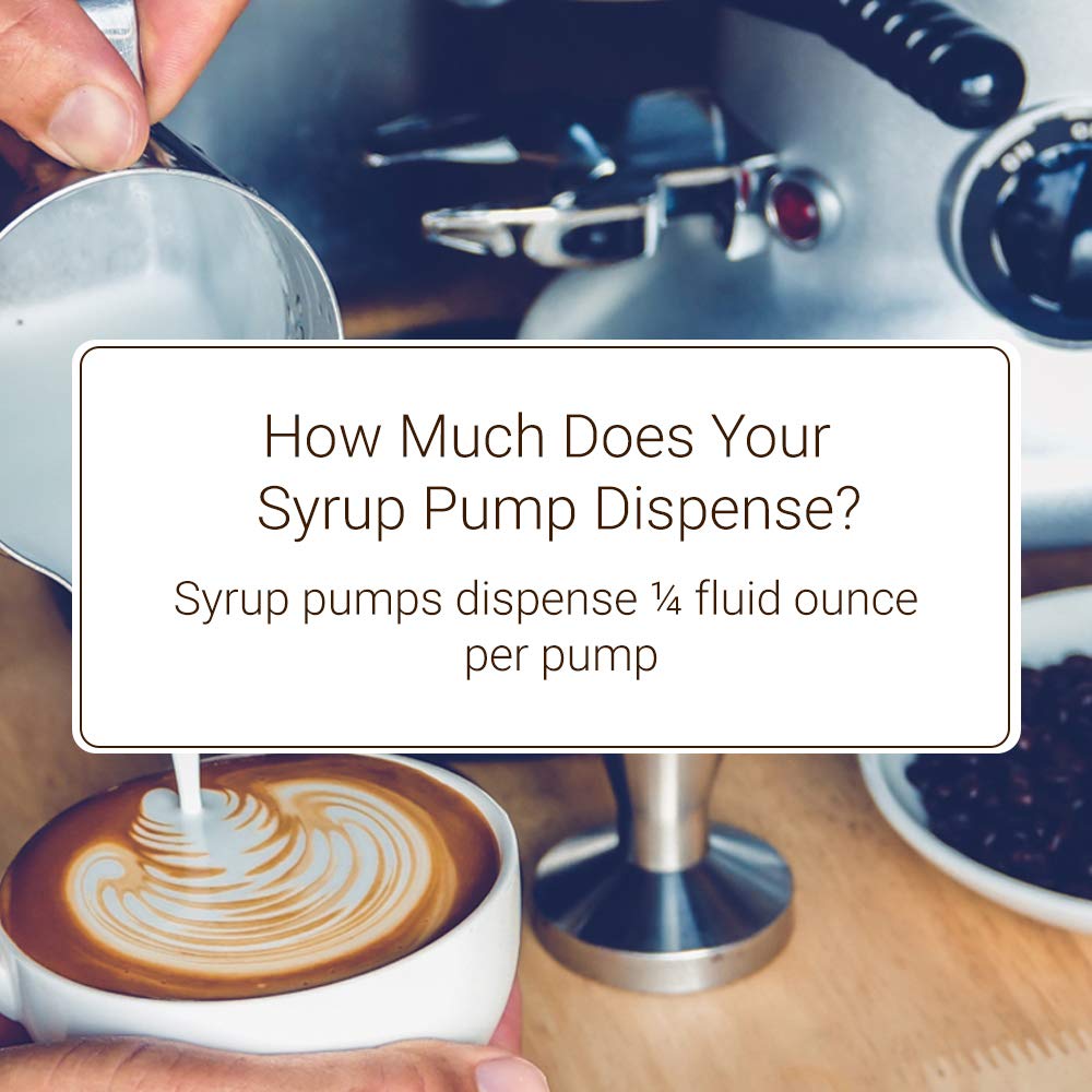 Monin - Syrup Pump, Exclusively for 750ml (25.4 fl oz) Glass Bottles | Mess-Free Dispensing + Tip Cover Included (White)