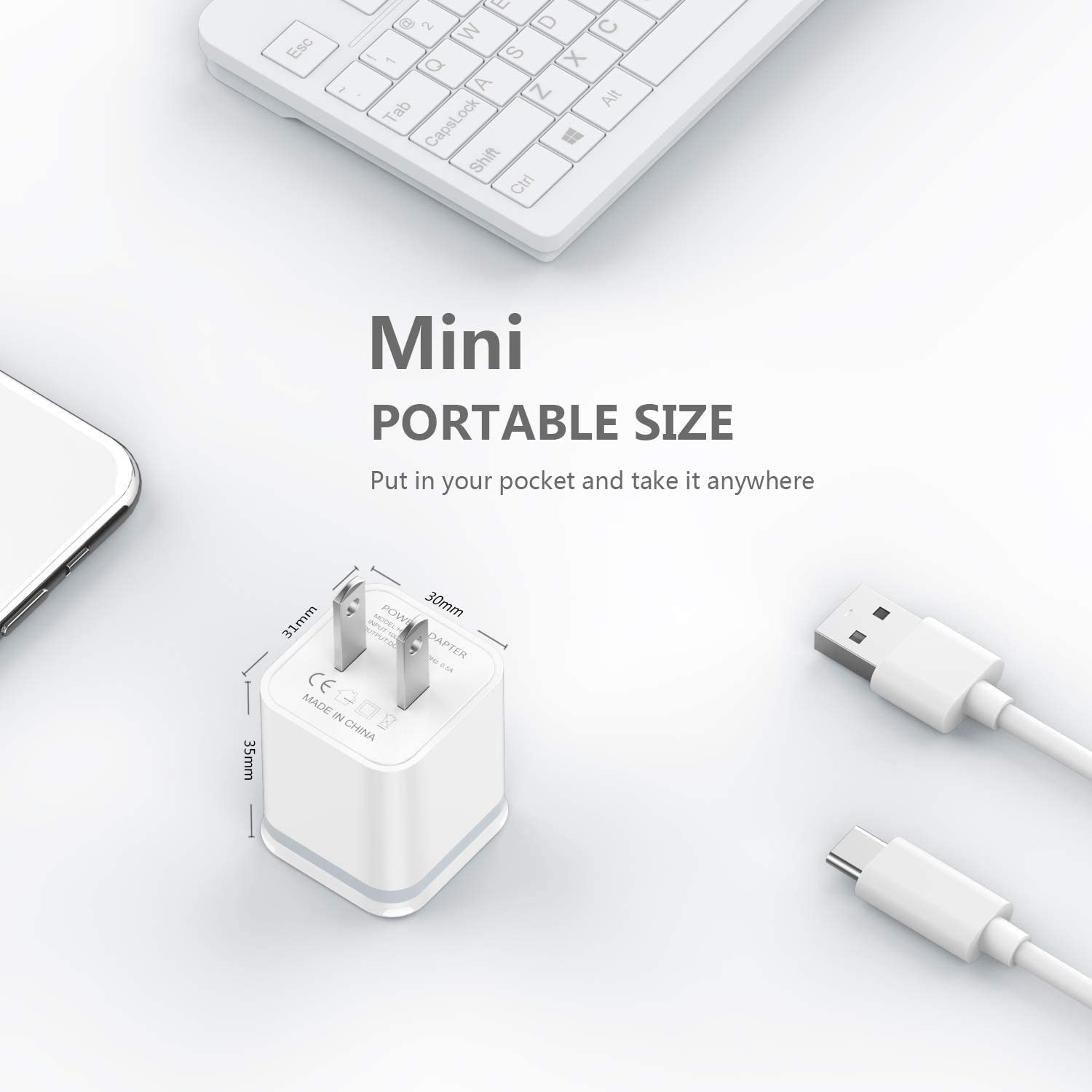 USB Wall Charger, LUOATIP 3-Pack 2.1A 5V Dual Port Cube Power Adapter Plug Block Charging Box Brick for iPhone 13 12 11 Pro Max SE XS XR X 8 7 6 6S Plus, Galaxy, LG, Moto, Android Phones