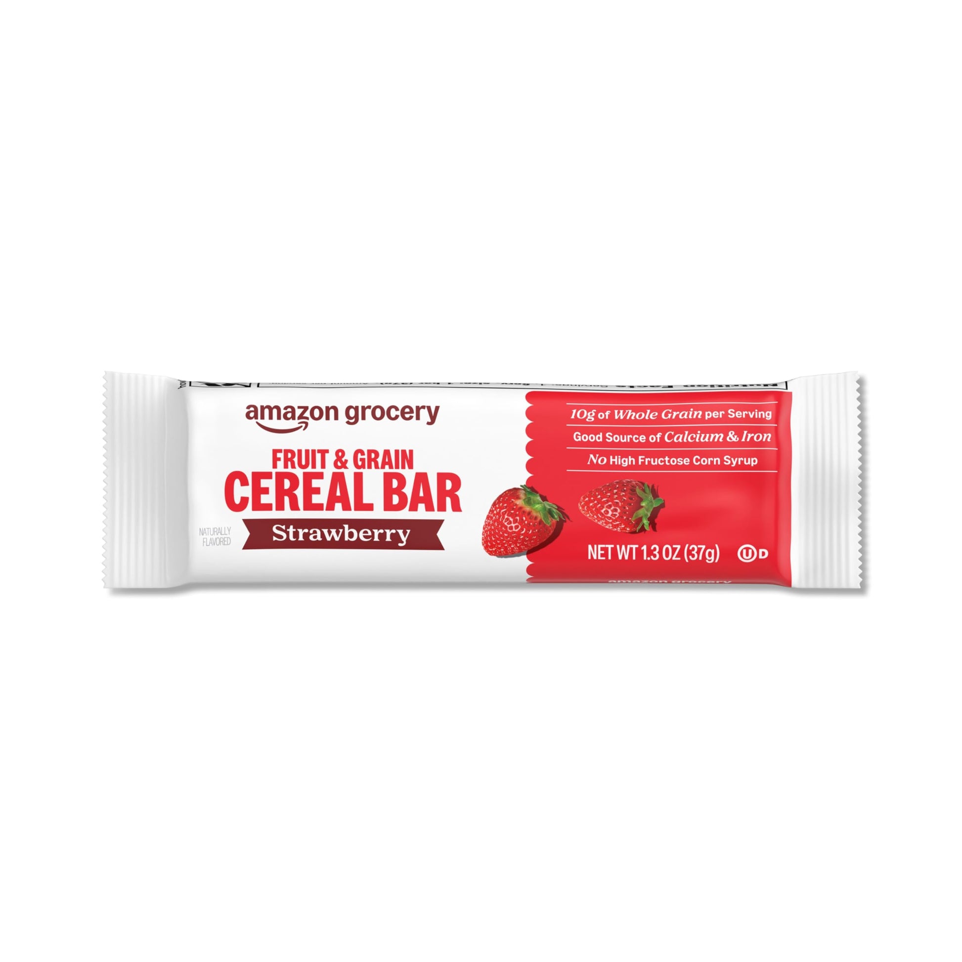 Amazon Grocery, Fruit & Grain Cereal Bars, Strawberry, 10.4 Oz, 8 Ct (Previously Happy Belly, Packaging May Vary)