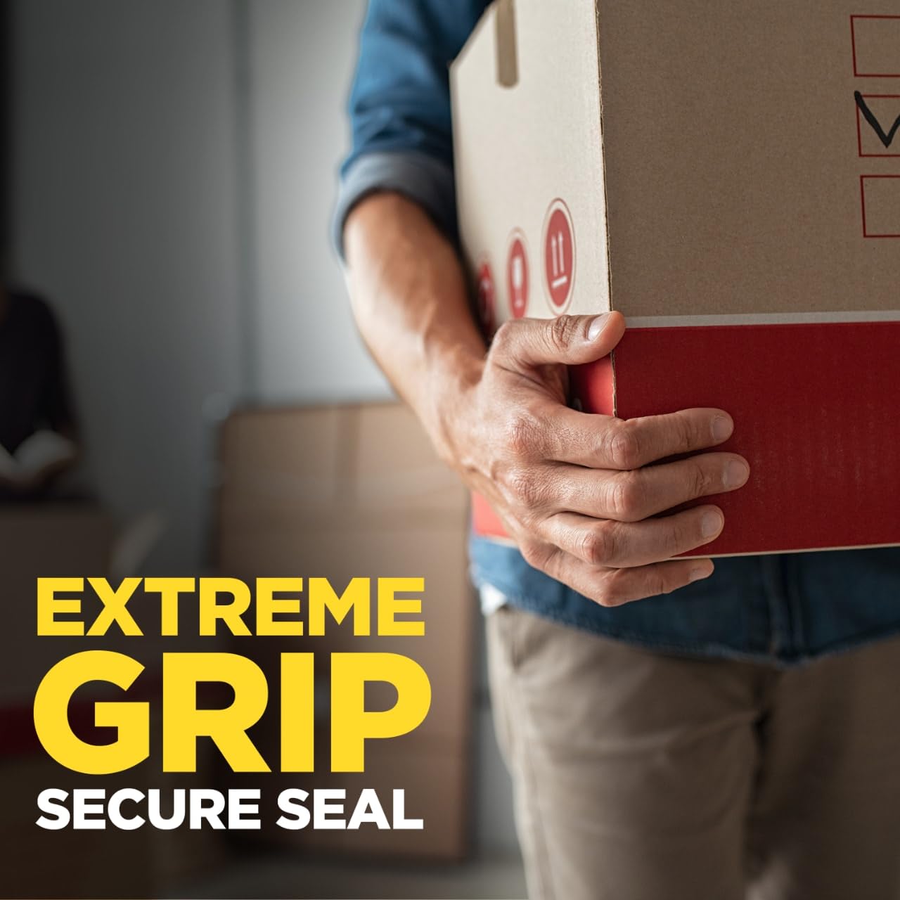 Scotch Box Lock Packaging Tape, 1 Roll with Dispenser, 1.88 in x 1000 in, Extreme Grip, Sticks Instantly to Any Box (195L)
