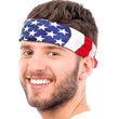 Bold & Stunning American Flag Polyester Bandana (20"x20") - 1 Pc - Perfect for Outdoor, Fashion & Patriotic Events