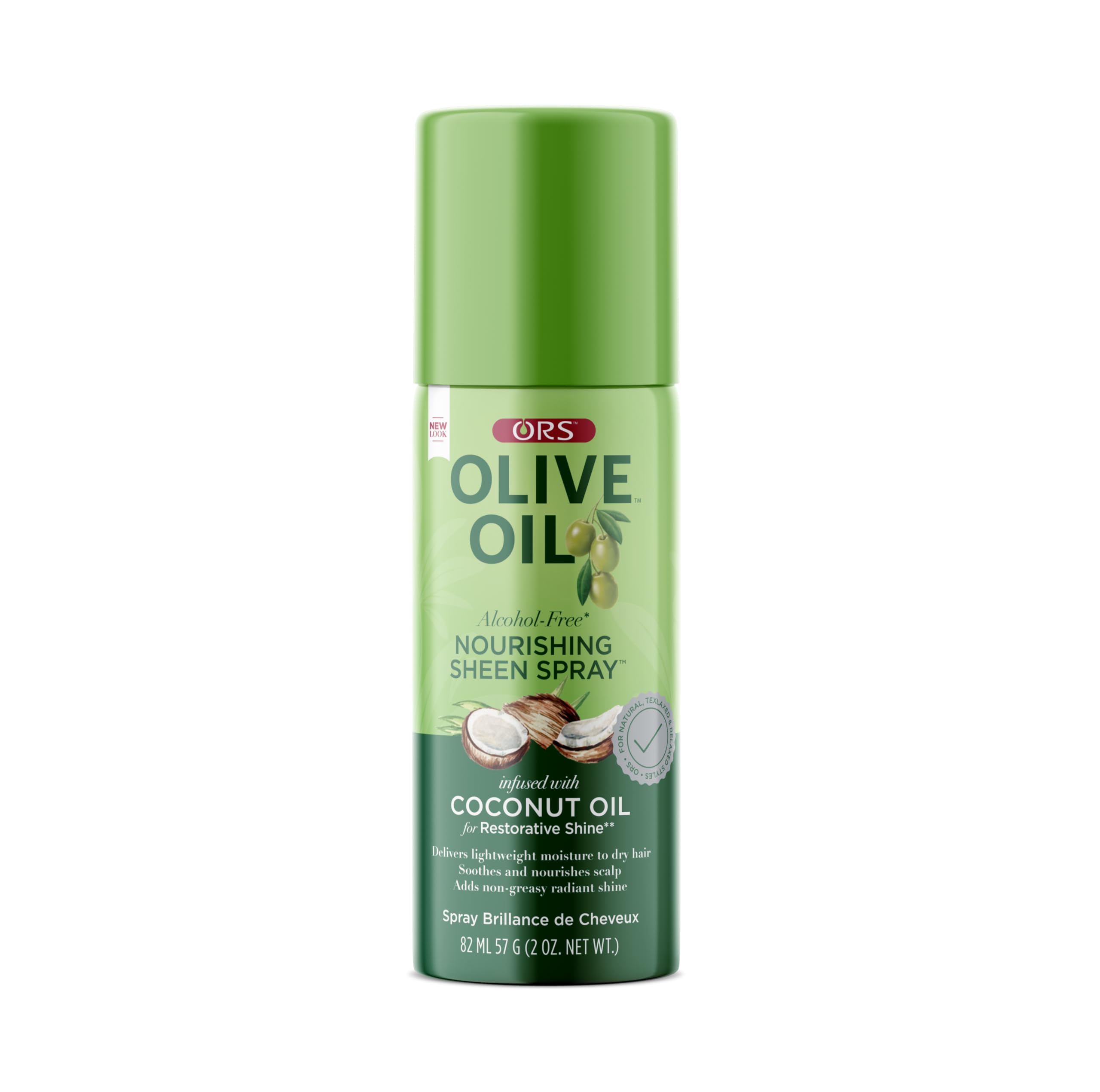 ORS Olivenöl pflegendes Glanzspray mit Kokosnuss für regenerierenden Glanz Alkoholfrei 59 ml