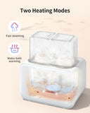 Baby Bottle Warmer, Grownsy 10-in-1 Fast Bottle Warmer Accurate Temp Control, with LCD Display, Timer, Defrost, Sterili-zing, Keep 24H, Double Bottle Warmer for Breastmilk& Formula, Heat Baby Food