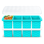 Silicone Freezer Molds for Soup with Lid – 1-Cup Soup Container Style Ice Cube Trays for Freezer, Meal Prep & Food Storage, Freeze 250mL/125mL Portions – 2 Pack