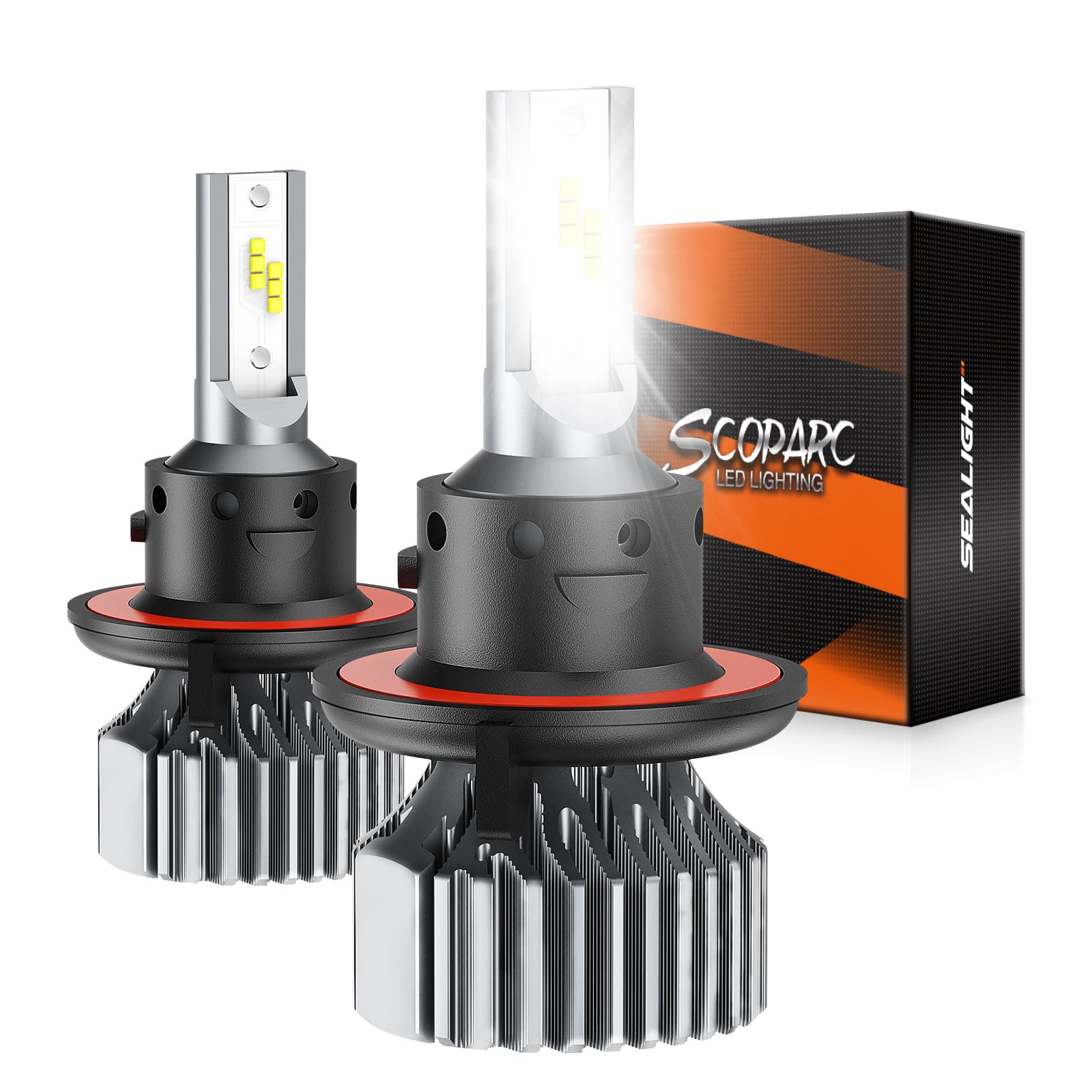 SEALIGHT H13/9008 Bulbs, Super Bright Bulbs, Quick Installation, Fog Light, Pack of 2