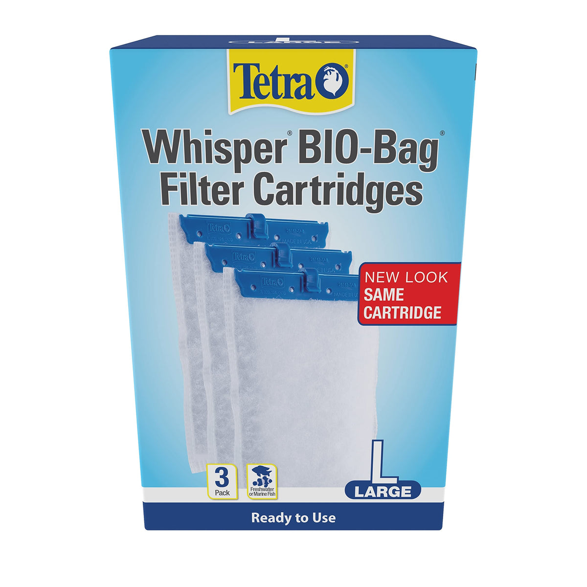 Tetra Whisper Bio-Bag Filterkartuschen für Aquarien – gebrauchsfertig, BLAU, groß, 3 Stück (1er-Pack)