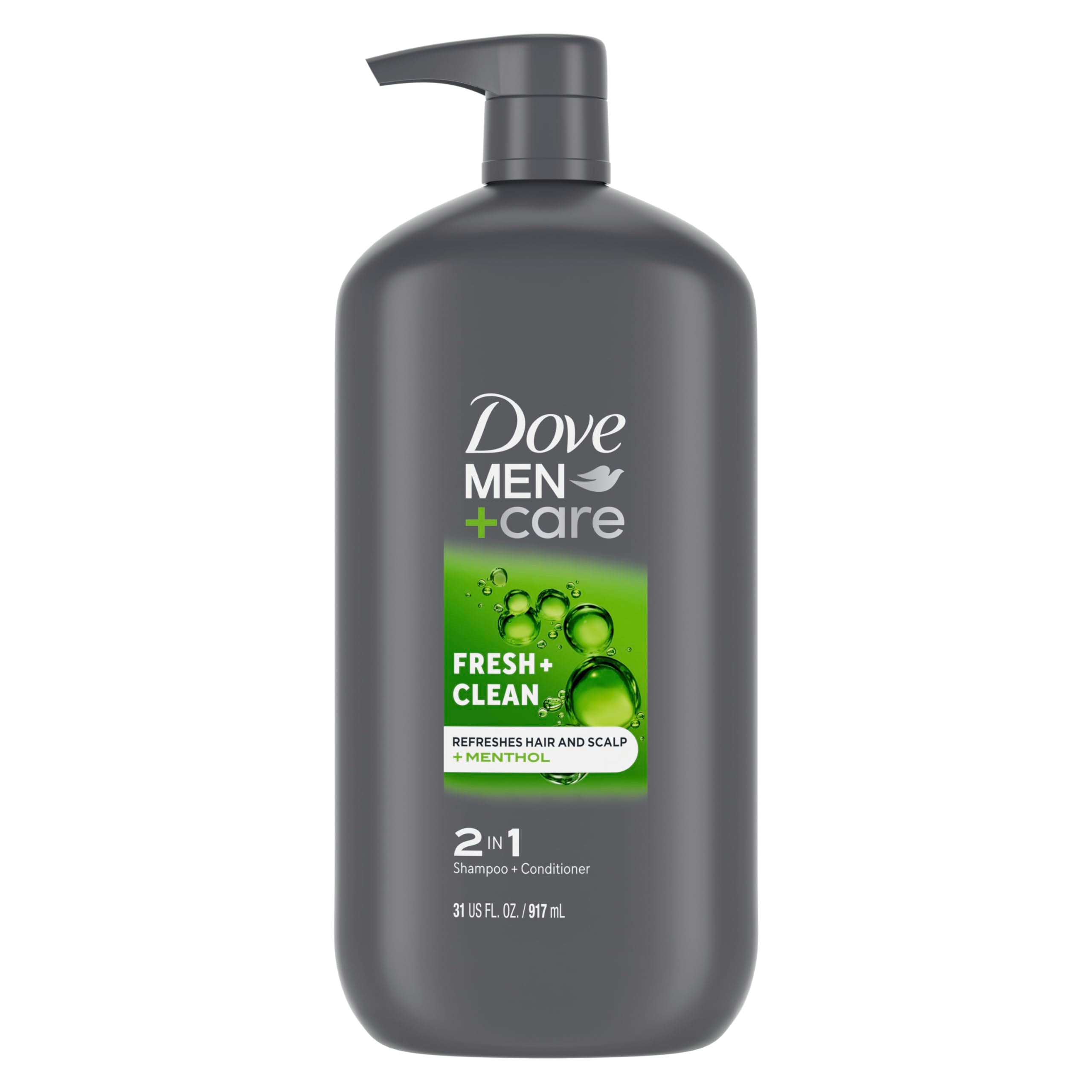 Dove Men+Care 2-in-1 Shampoo und Spülung Fresh & Clean für sauberes Haar Shampoo und Spülung für kräftigeres, gesundes Haar für jeden Tag 887 ml