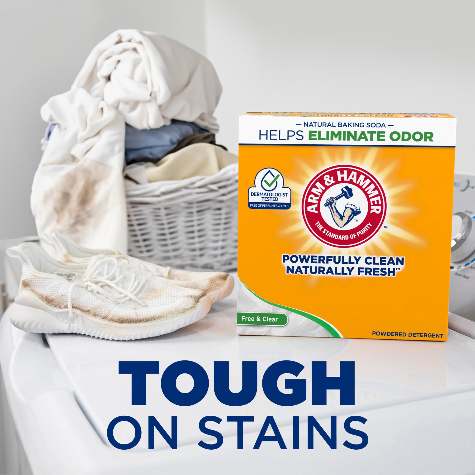 Arm & Hammer Laundry Detergent, Free of Perfume & Dyes, Powder, 100 Loads, 6.16 lb