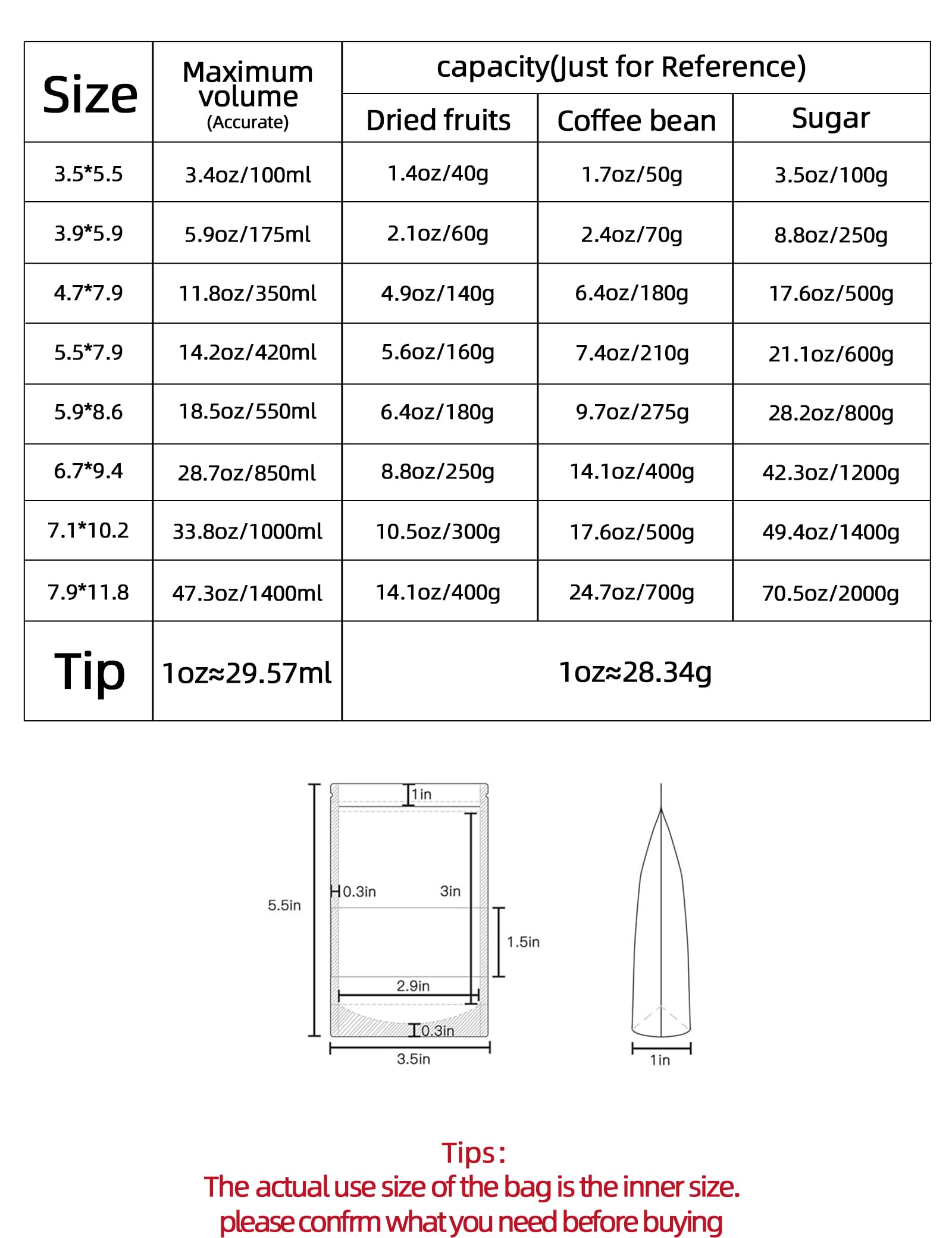 100 Pcs Paper Bags Resealable bags 3.5" x 5.5" Zipper Food Storage Bags, Stand Up, with Matte Window, Reusable, Sealable, for Packaging Products