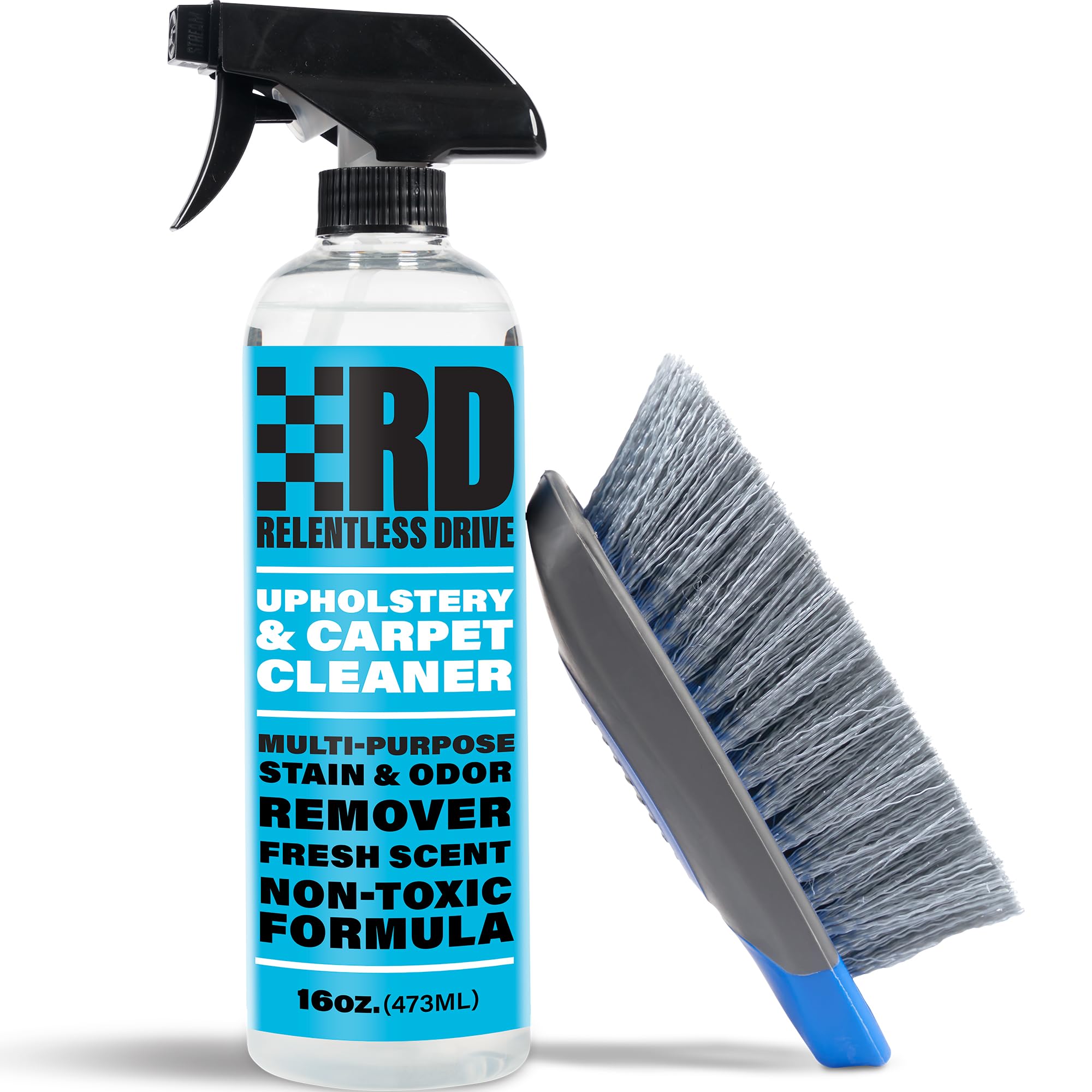 Relentless Drive Car Upholstery Cleaner & Fabric Seat Cleaner Kit Ã¢ÂÂ Car Carpet Interior Cleaner with Upholstery Brush (16oz)