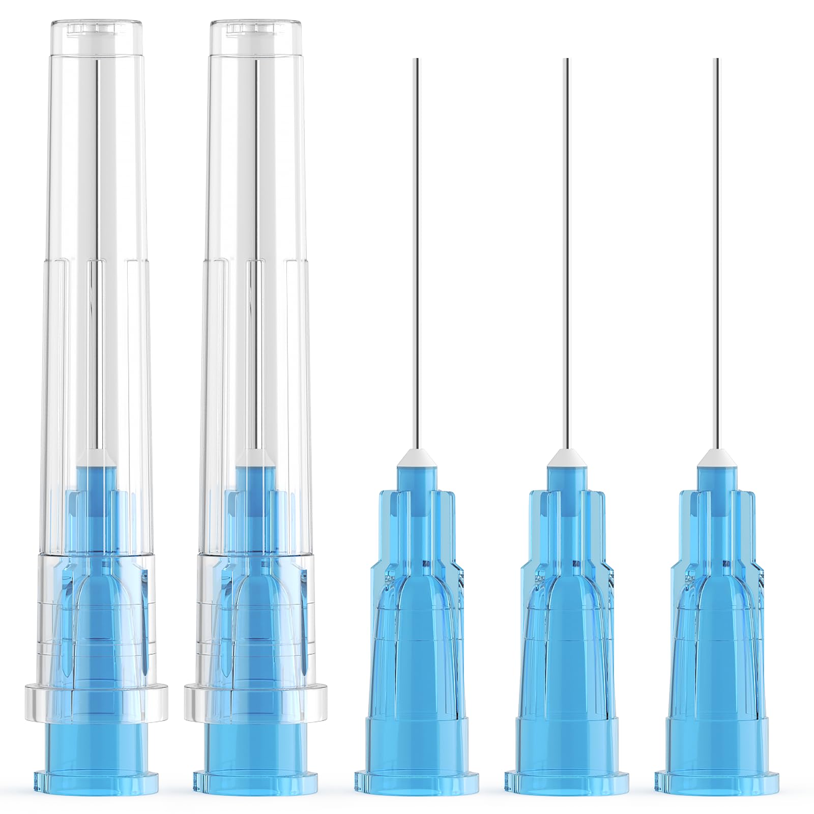 100 Pcs 23Ga 1 Inch (25mm) Sterile Disposable Injection Needles for Industrial, Refilling Liquid, Inks and Plant, Lab Dispensing Needle Accessories