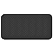 Ottomanson 15” x 30” Multi-Purpose Boot Tray - Waterproof Mat for Shoes, Pet Food, Litter Box, Painting & Planting - 1.2” Raised Edge for Spill Protection