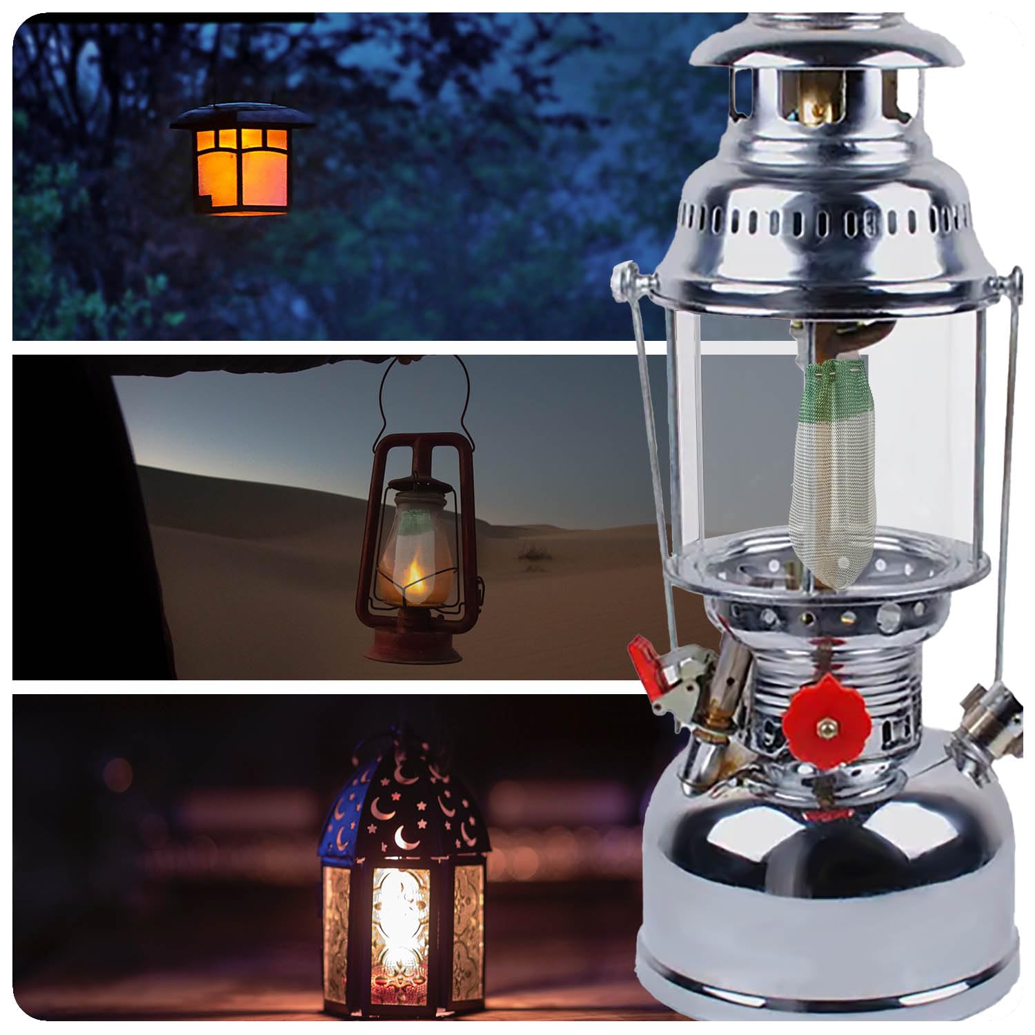 10pcs Propane Lantern Mantles String Tie Lantern Mantles for Outdoor Camping Lantern Natural Fueled Lanterns