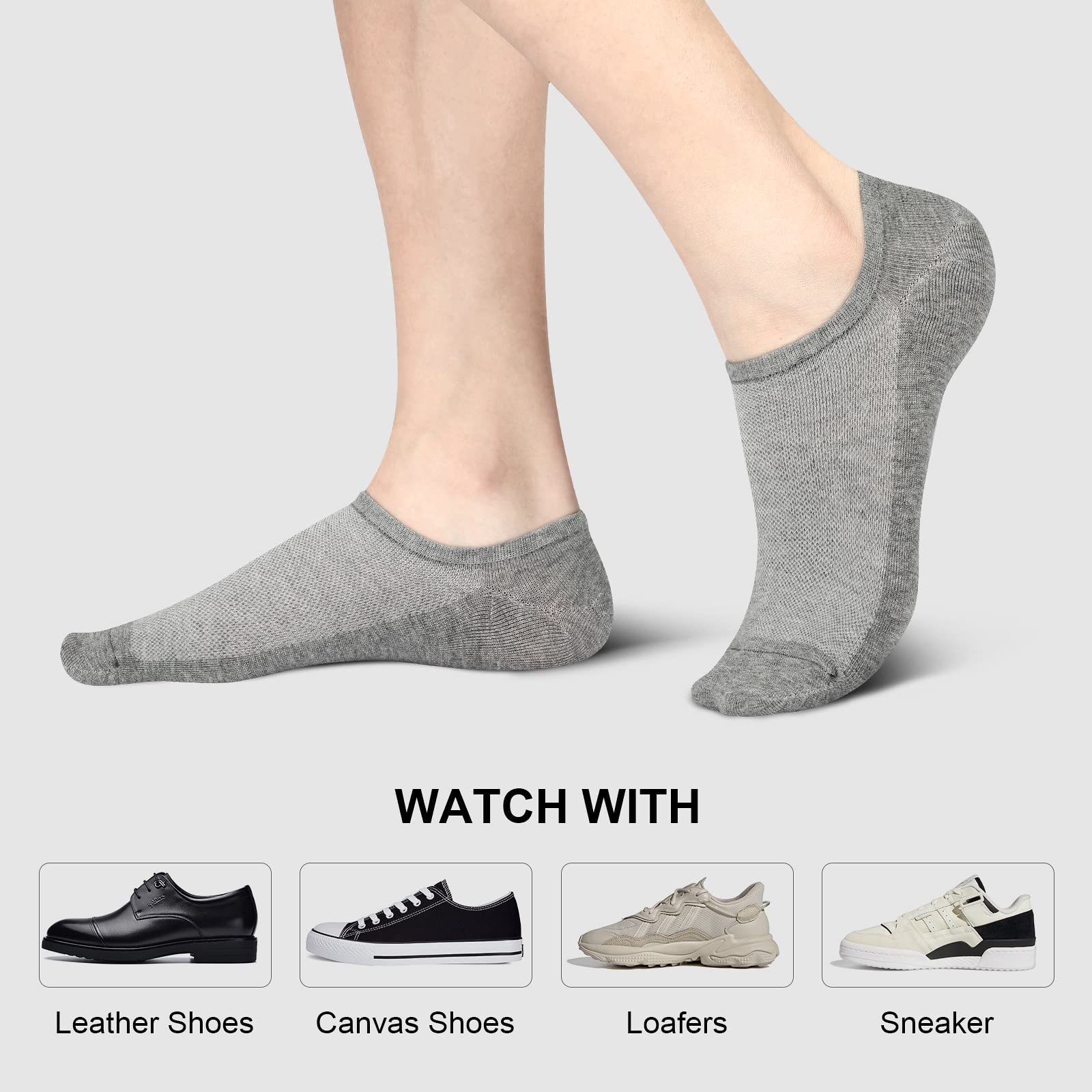 wernies No Show Men Socks, Low Cut Ankle Sock, Men Short Socks Casual Cotton Socks Size 6-10