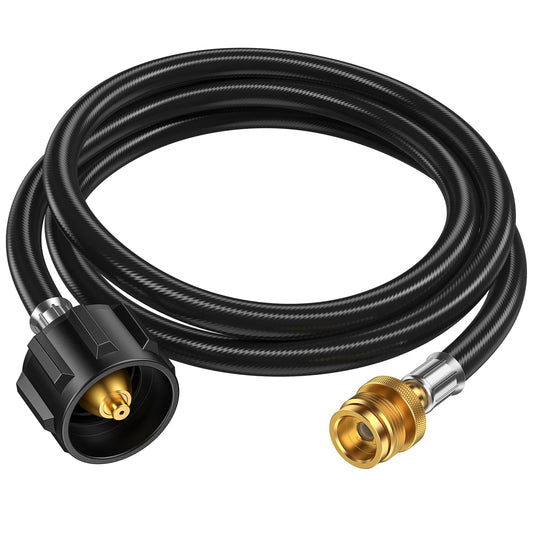 Alloxity 6 Feet Propane Hose Adapter 1lb to 20lb，Propane Adapter 20lb to 1lb Converter, Propane Tank Adapter Hose 20 lb to 1 lb for Weber Q Grill/Coleman Stove/Blackstone Griddle/Buddy Heater