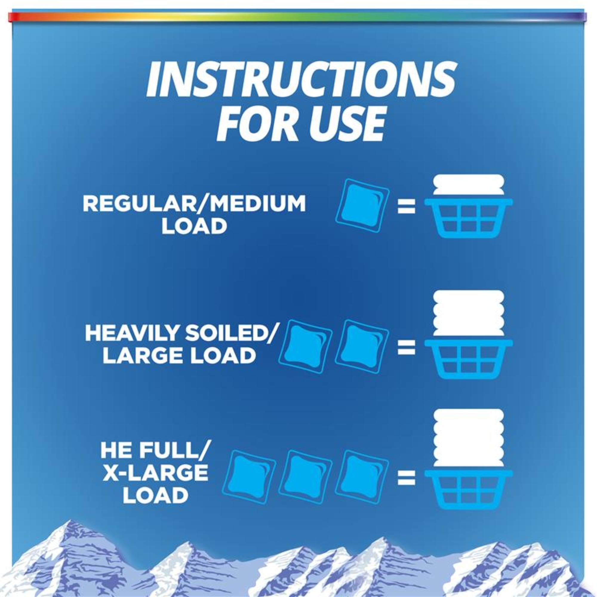 Purex 4-in-1 Laundry Detergent Pacs, Fresh Mountain Breeze, 66 Pacs