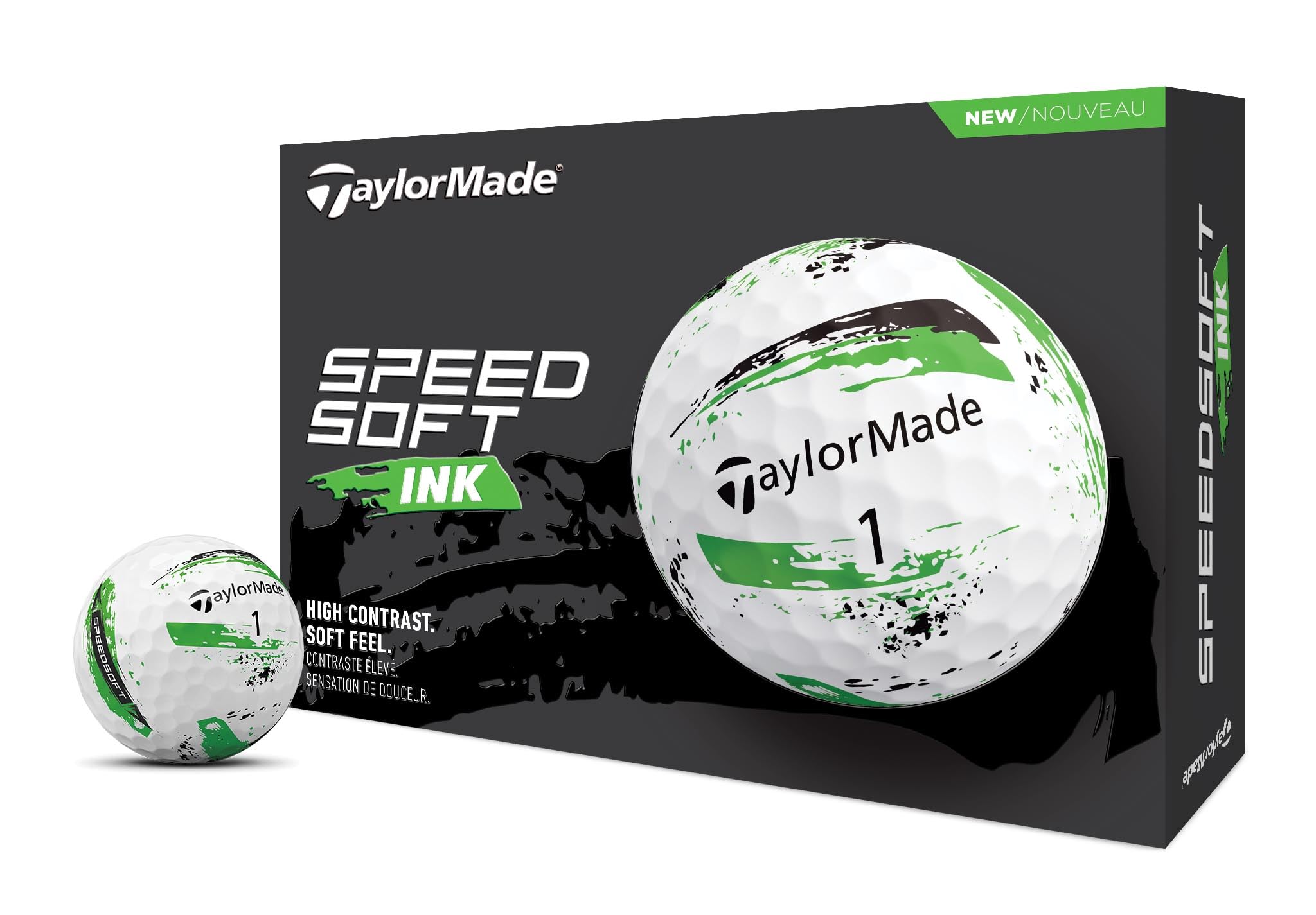TaylorMade Golf SPEEDSOFT Ink Golf Balls Blue ONE Dozen