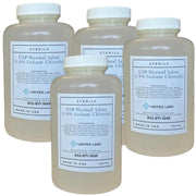 0.9% Sterile Saline Solution USP Normal 0.9% Sodium Chloride – Made in USA - 4 Pack Each 500 ml (2,000 ml Total)