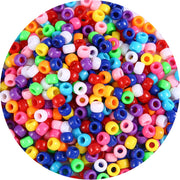 1000+ pcs Pony Beads, Multi-Colored Bracelet Beads for Hair Braids, Crafts, Plastic Beads (Medium Pack, Classic)…