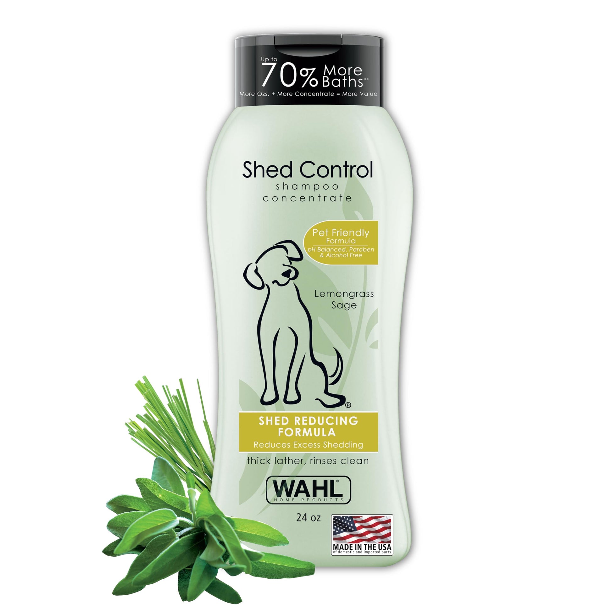 Wahl USA Flea & Tick Repelling Dog Shampoo – Defense Formula with Rosemary & Cedar – 24 Oz - 820007A