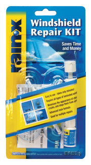 Rain-X 600001 Windshield Repair Kit - Quick and Easy Durable Resin Based Windshield Repair Kit for Chips and Cracks, Good for Round Damage Below 1" in Diameter and Cracks Smaller Than 12" in Length