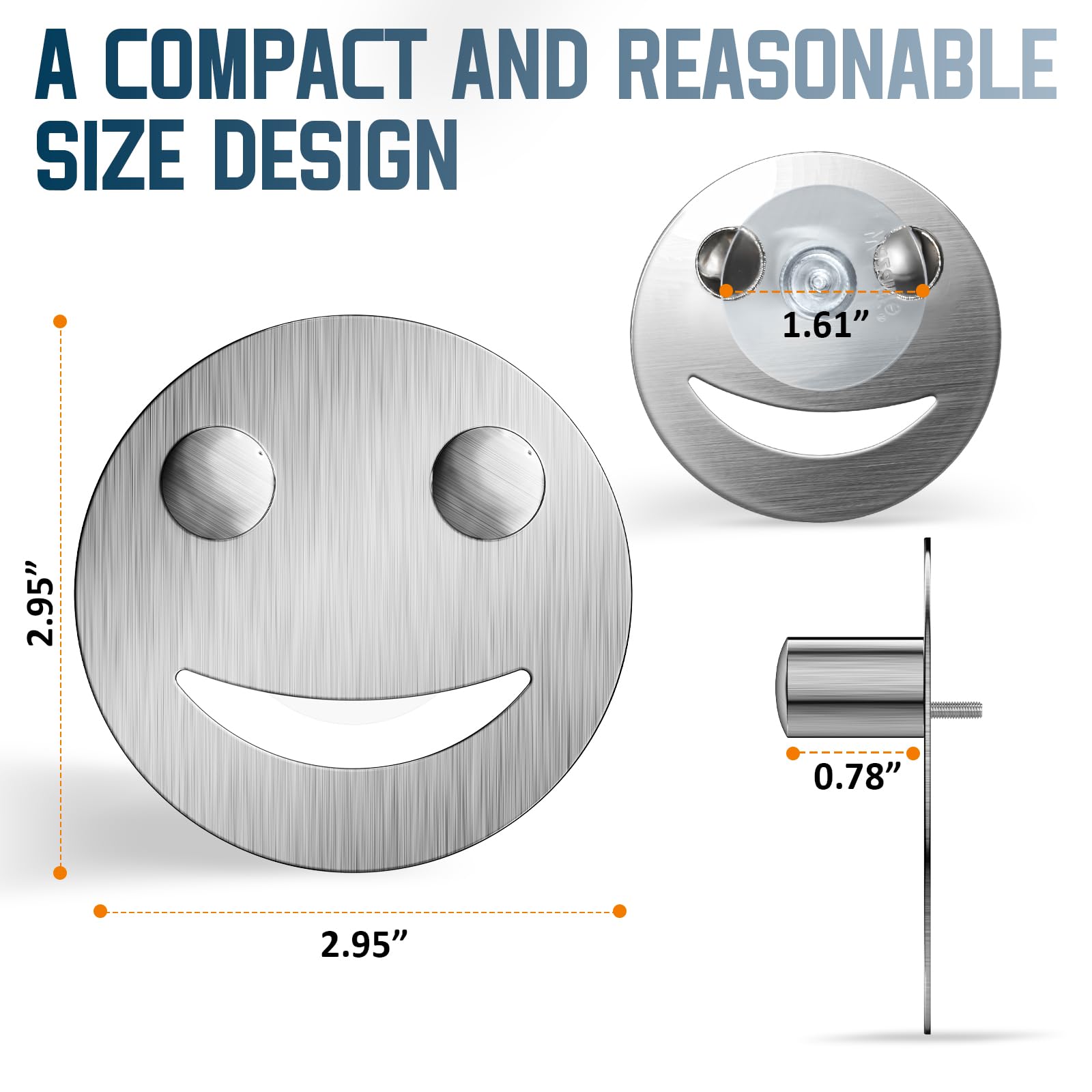 Yoshiky Stainless Steel Smiley Face Dish Sponge Holder, Silver Sink Caddy Organizer Storage with Suction Cup for Kitchen, Rv Apartment Kitchen Accessories Decor Scrubber