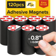 X-bet MAGNET Round Flexible Magnets with Adhesive Backing - (120pcs 0.8"x0.08") Magnetic Dots for Whiteboard, Fridge - Stickers for Planning and Organization - Teacher Must Have - Teacher Supplies