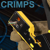 RJ45 Crimp Tool Pass Through Ethernet Crimper Kit Cat5 Cat6 Crimping Tool Kit, RJ45 Ethernet Crimping Tool Kit RJ45 Crimper