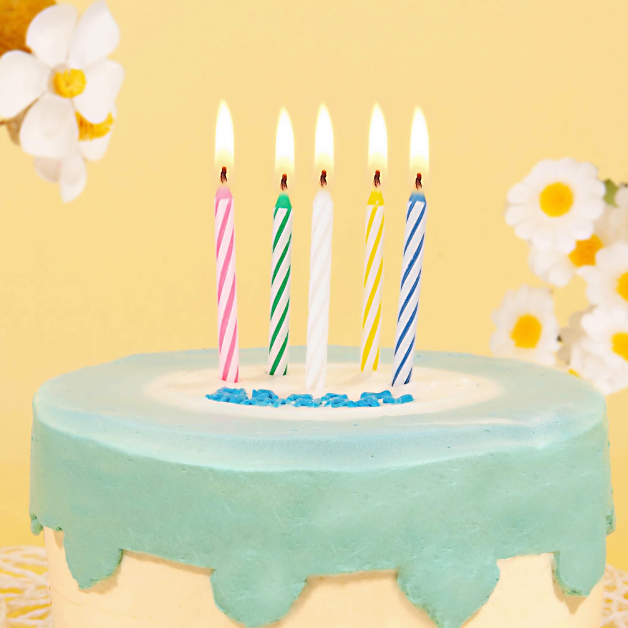 PHD CAKE 144-Count Multicolored Spiral Birthday Candle, Birthday Candles for Cake, Cupcake Candles, Party Celebration