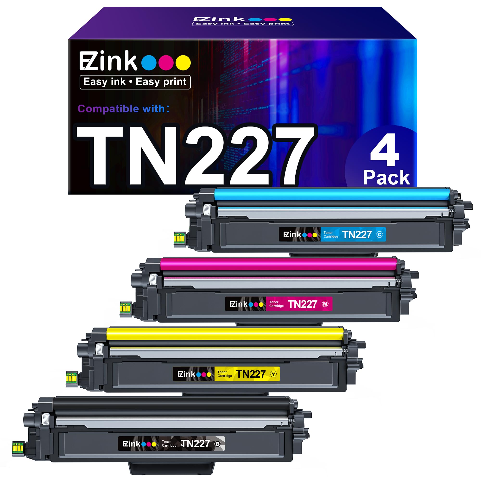 E-Z Ink Compatible Toner Cartridge Replacement for Brother TN450 TN420 TN-450 TN-420 Compatible with HL-2270DW HL-2280DW HL-2230 MFC-7360N MFC-7860DW DCP-7065DN Intellifax 2840 2940 (2 Black)