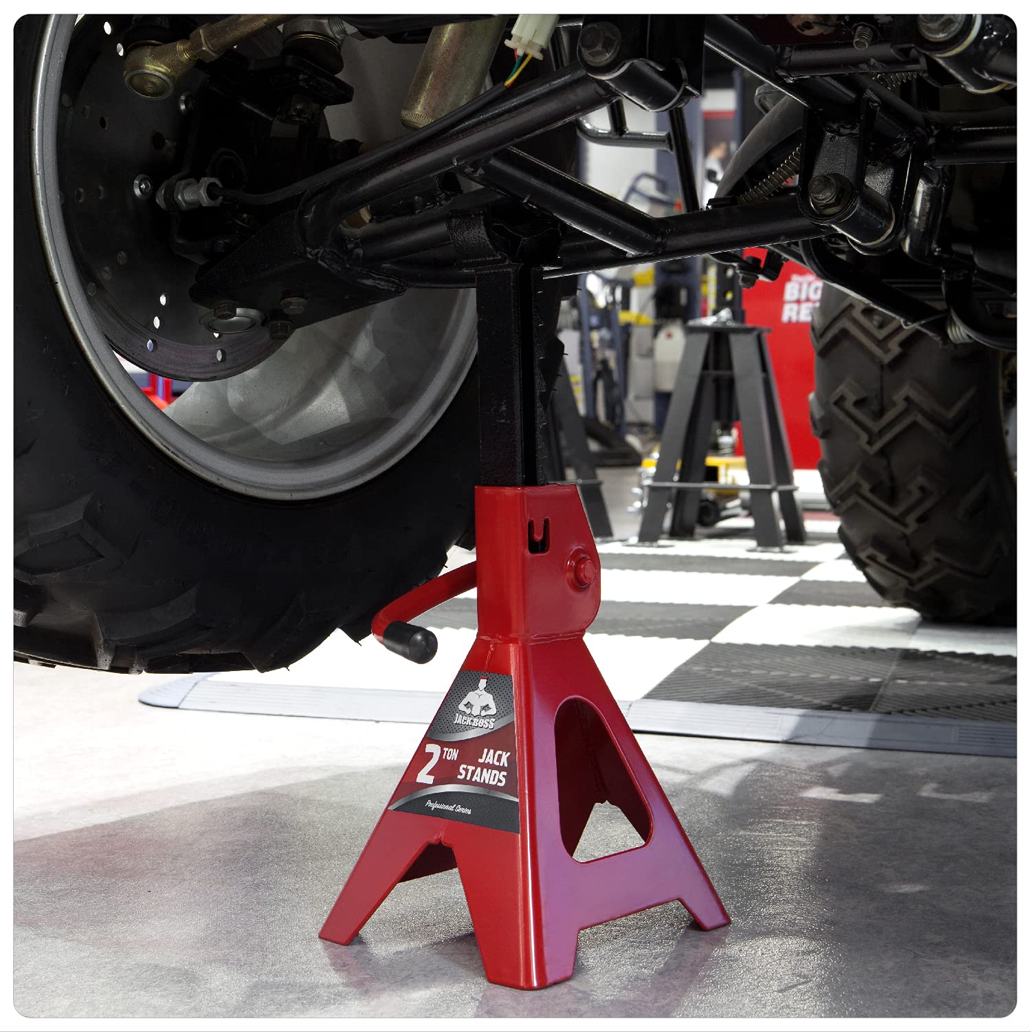 Jack Boss Jack Stands Low Profile 2 Ton(4000 LBs) Lifting Car Stand, Fit Use for Cars Automotive Small Vehicles, 2 Pack