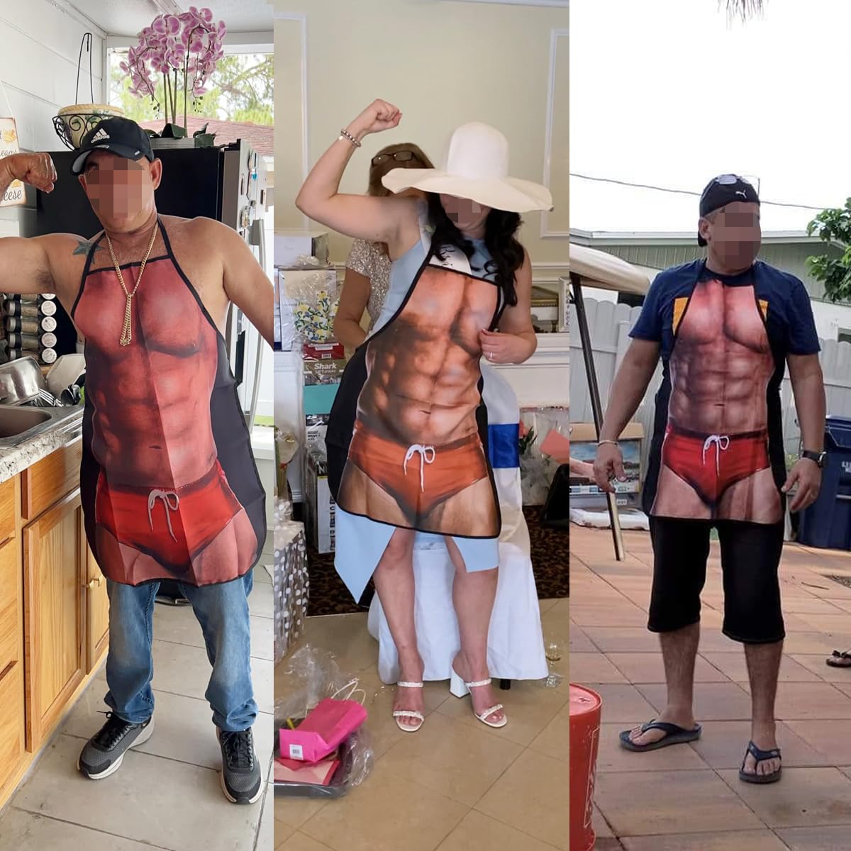 ABCTen Apron Kitchen Funny Creative Cooking Grilling Baking Party Apron Gift For Men