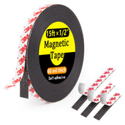 Jianwen Magnetic Tape, 15 Feet ÃÂ 1/2 Inch Magnet Tape with 3M Adhesive Backing, Magnetic Strip Ideal for Classroom Projects, Crafts, and Home Organization